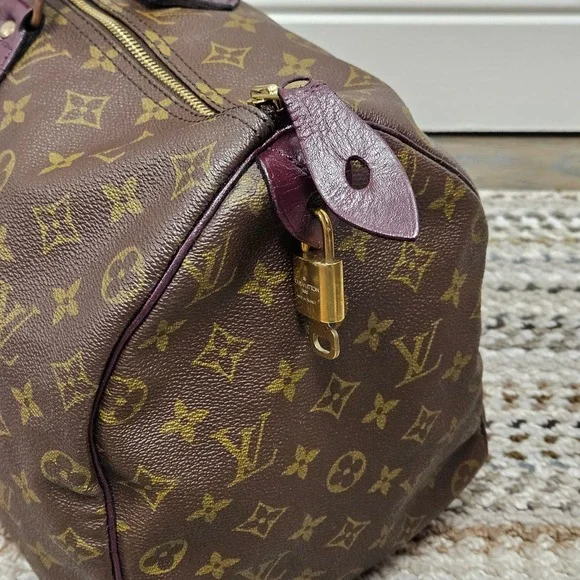 Authentic Rare 80s Louis Vuitton Speedy 40 Monogram With Lock & Key | Customized - Picture 3 of 14